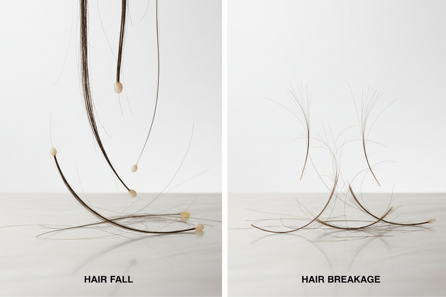 HAIR FALL VS HAIR BREAKAGE: WHAT’S THE DIFFERENCE?