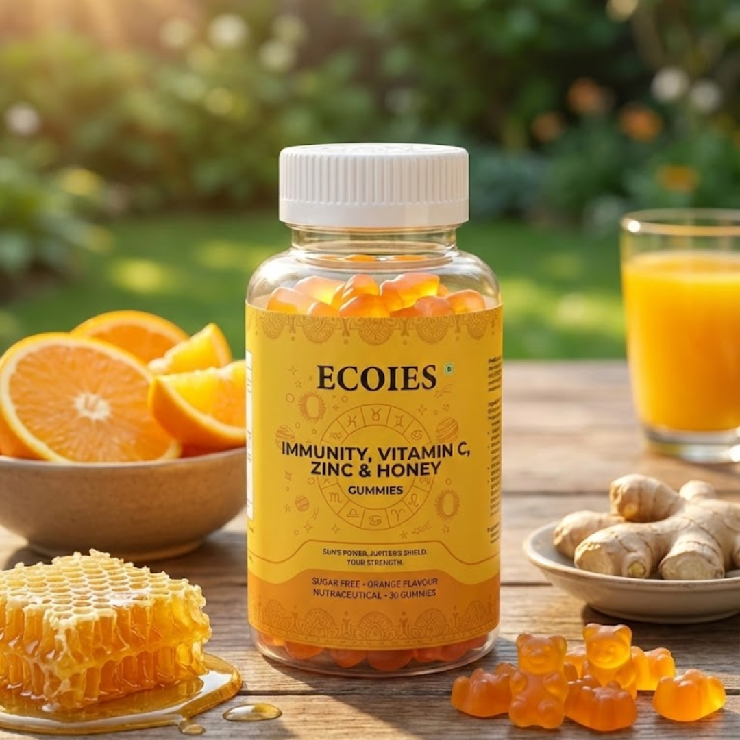 ECOIES Immunity Vitamin C + Zinc + Honey Gummies